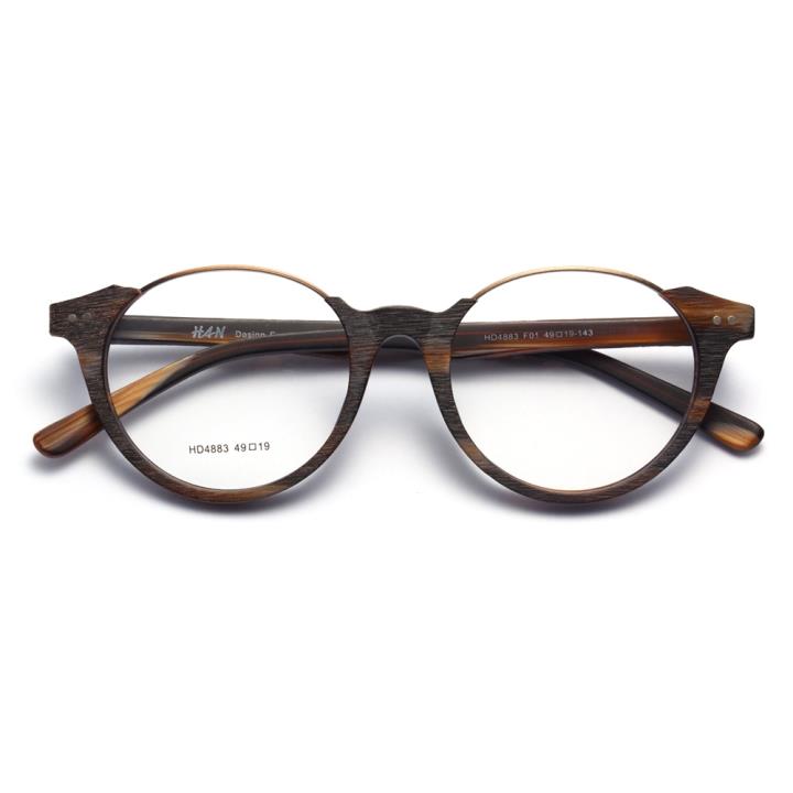 HAN时尚光学眼镜架HD4883-F01 原深木纹