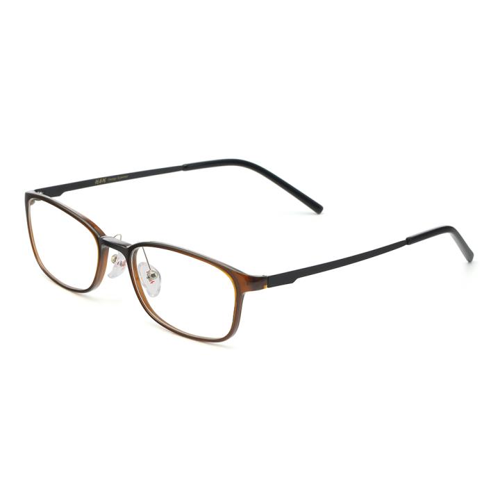 HAN MEGA-TR钛塑不锈钢光学眼镜架-复古棕色(HD49205-F04)