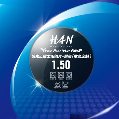 HAN 1.50偏光树脂太阳镜片-黑灰(散光定制)