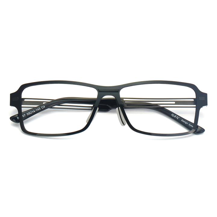 HAN尼龙不锈钢光学眼镜架-经典纯黑(B1007-C4)