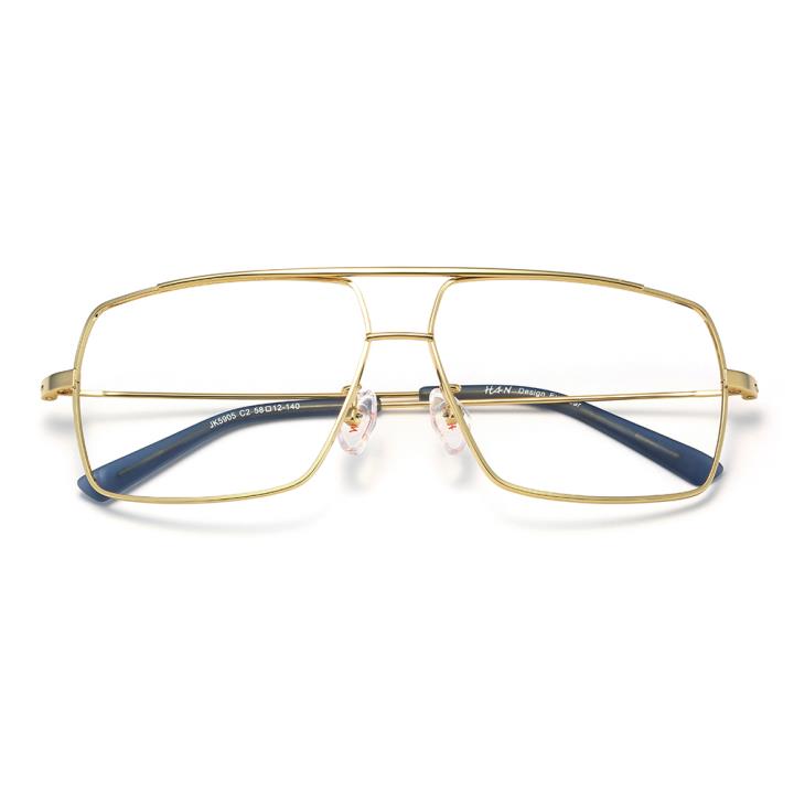 HAN不锈钢光学眼镜架-亮金色近视框(JK5905-C2)