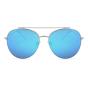 HAN SUNGLASSES不锈钢防UV太阳眼镜-银框蓝色片(HN52017L C3)