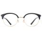 HAN合金PC光学眼镜架-时尚黑金(HN49380-C01)