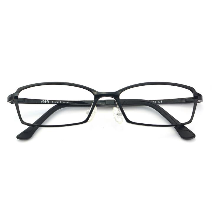 HAN塑钢时尚光学眼镜架-亮黑色(HD4879-F01)
