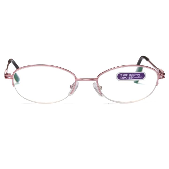 原点半框老光眼镜8806 粉色