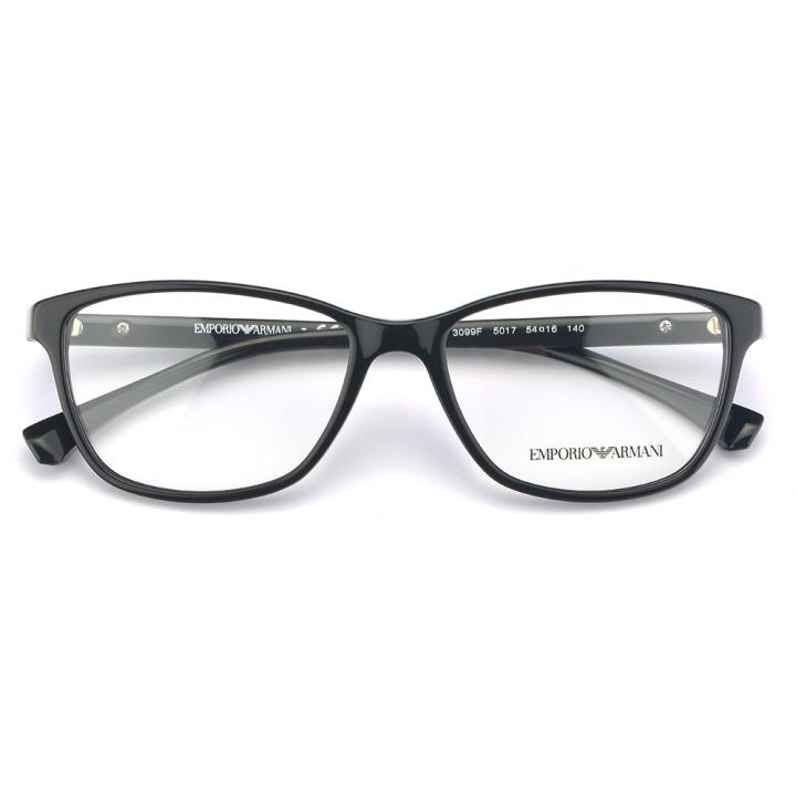 EMPORIO ARMANI板材框架眼镜0EA3099F 5017 54 黑色