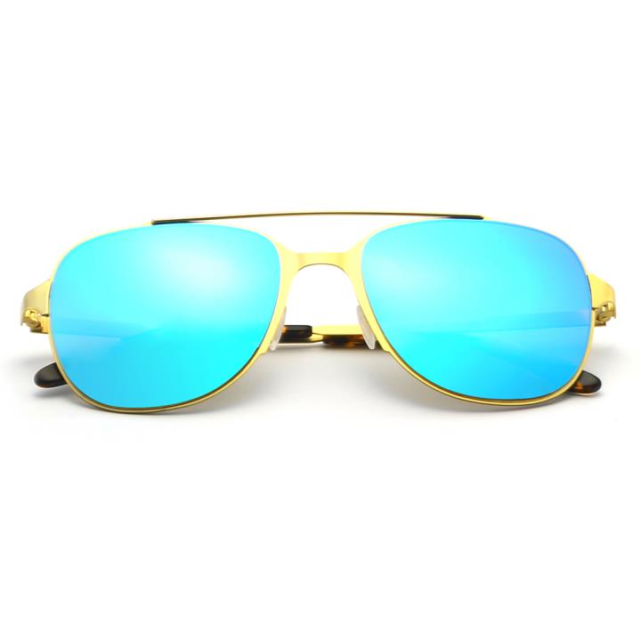 HAN RAZR-X9不锈钢防UV太阳眼镜-金框蓝色片(HN52008M C2)