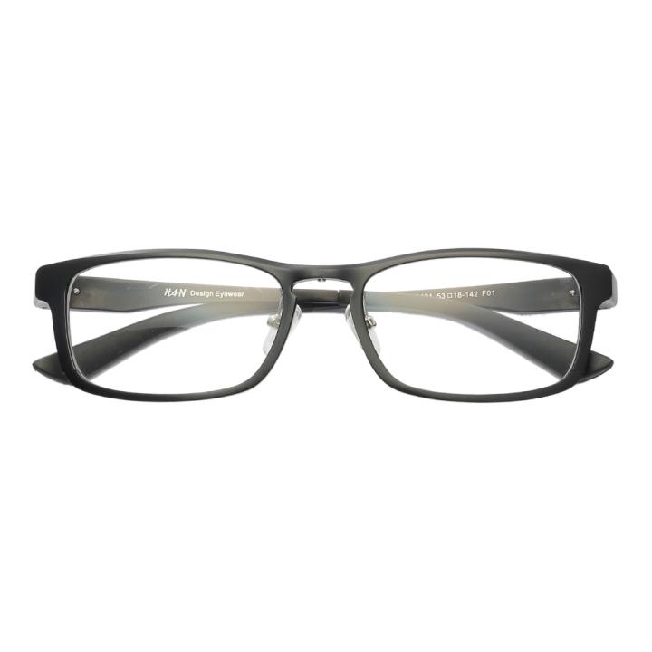 HAN镁铝合金近视眼镜架-哑黑(HD3401-F01)