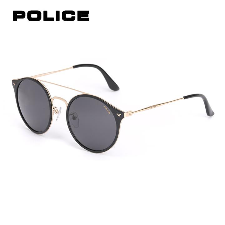 POLICE太阳眼镜SPL213G 530Z42黑框黑灰片
