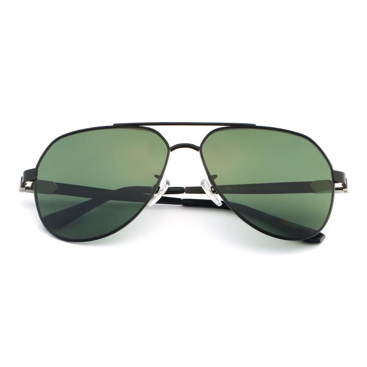 HAN SUNGLASSES合金防UV太阳眼镜-黑框墨绿片(HN52020L C3)