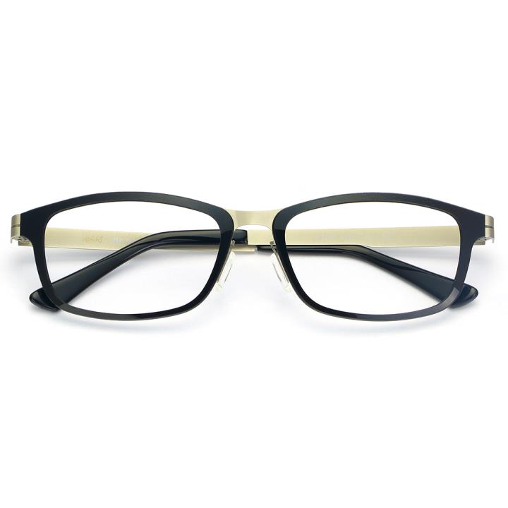 HAN尼龙不锈钢光学眼镜架-亮黑色(B1011-C4)
