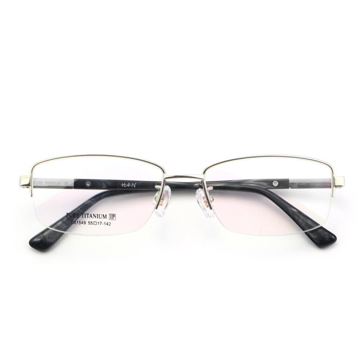 HAN纯钛时尚光学眼镜架-质感水银(D81549-C2)
