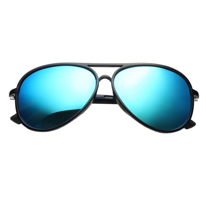 HAN飞行员款钨碳塑钢偏光太阳镜-蓝框蓝片(HD3201-S01-7)