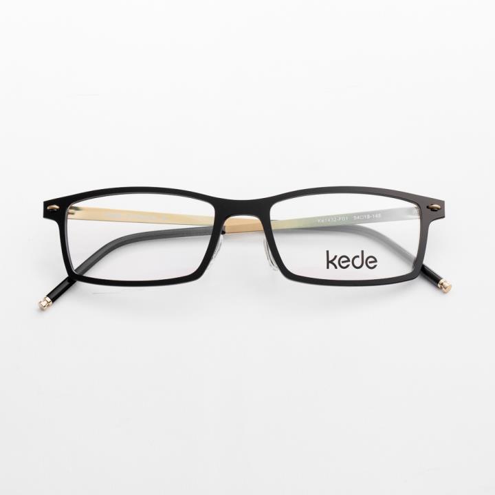 Kede时尚光学眼镜架Ke1432-F01  亮黑