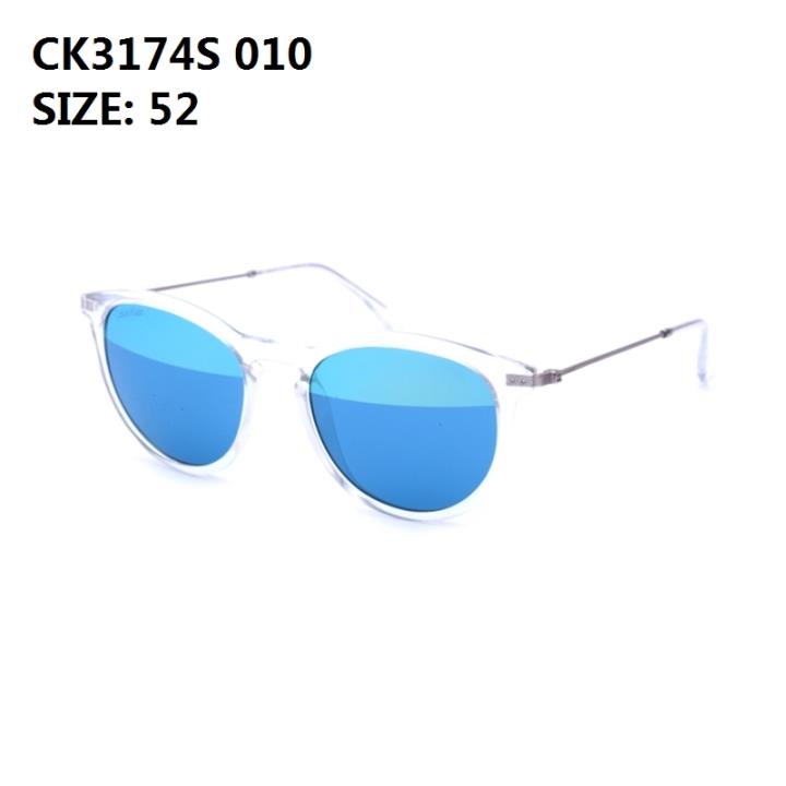 Calvin klein太阳眼镜CK3174S 010 透明框蓝色片