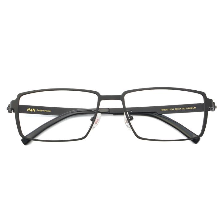 HAN纯钛光学眼镜架HD49103-F01黑