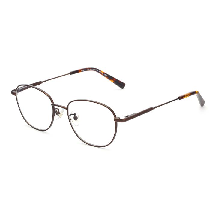 HAN COLLECTION不锈钢光学眼镜架-哑棕色(HN42056 C2/M)