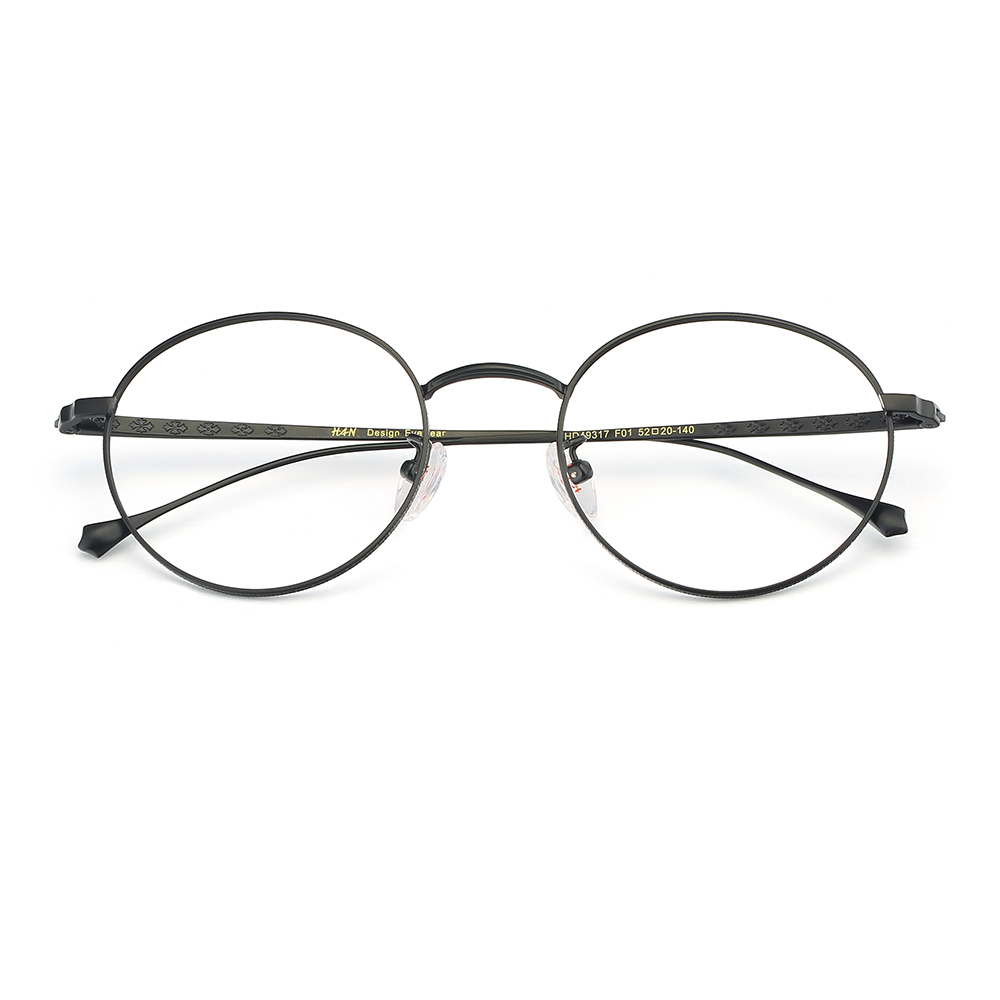 han纯钛光学眼镜架-黑色(hd49317-f01)