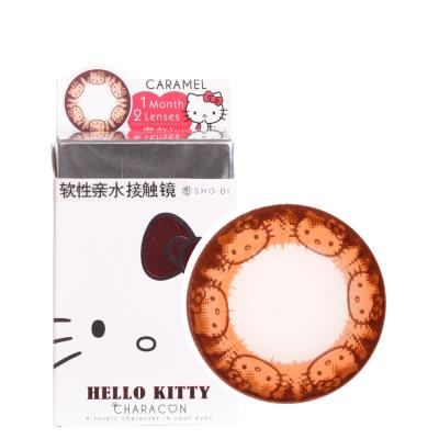 妆美堂hello kitty萌凯蒂猫月抛彩色隐形眼镜2片装-焦糖棕