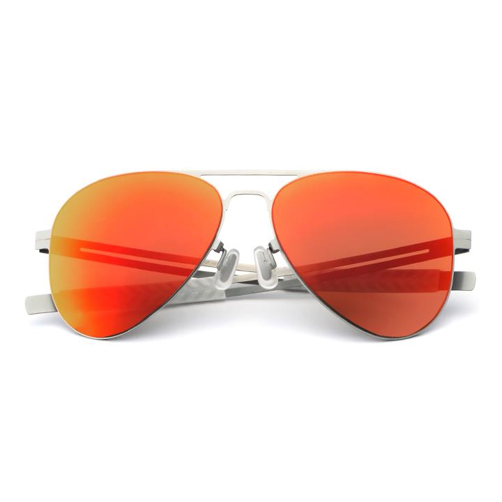 HAN Slimble不锈钢偏光太阳眼镜-银框橘膜片(HN53014M C6)