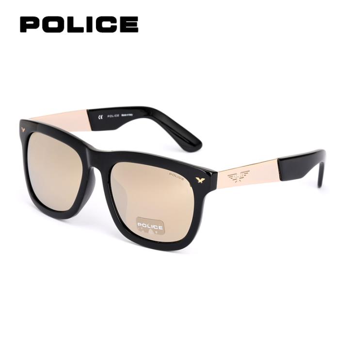 POLICE太阳眼镜SPL015G 57700G金框金色片