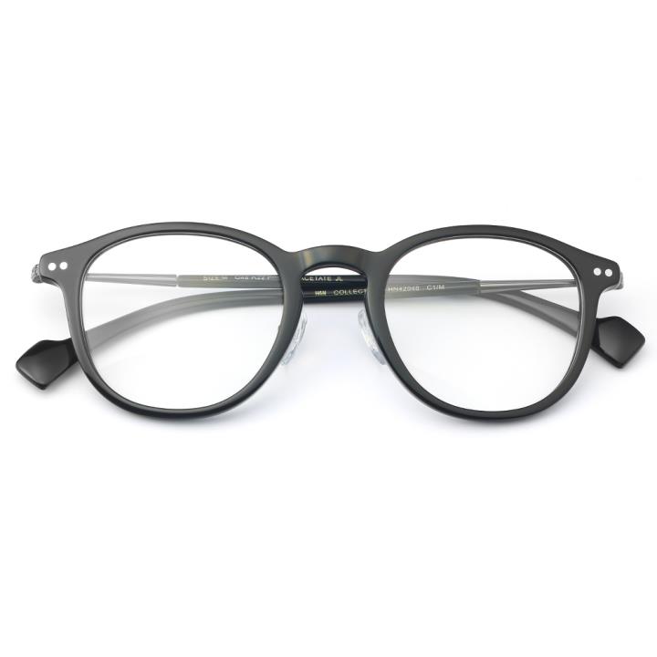 HAN COLLECTION板材光学眼镜架-亮黑色(HN42048 C1/M)