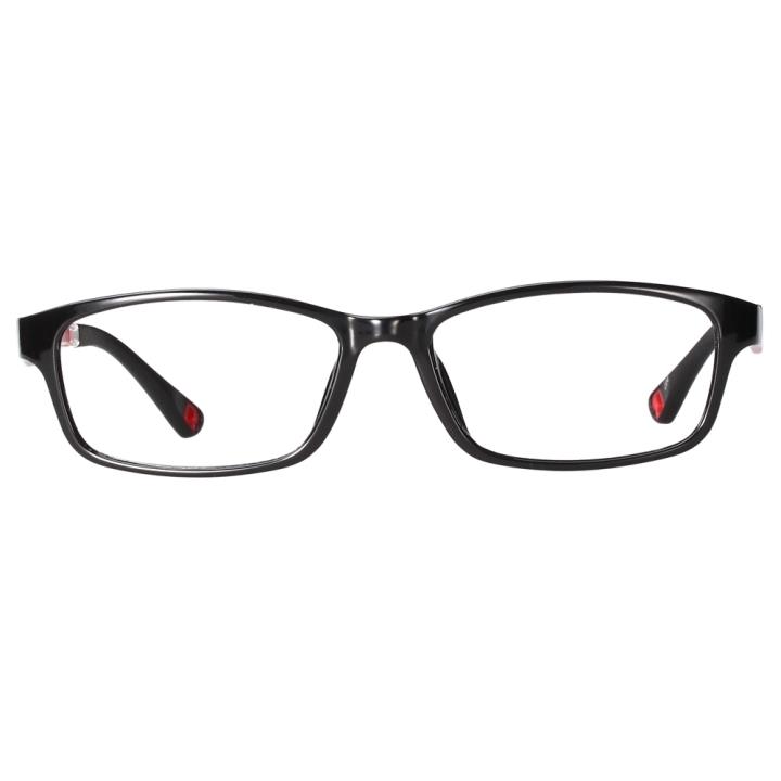 沃兰世奇TR90塑胶钛眼镜架-黑框红腿(1246-C04)