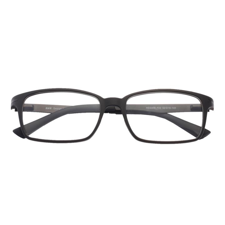 HAN MEGA-TR钛塑近视眼镜架-经典哑黑(HD3309-F02)