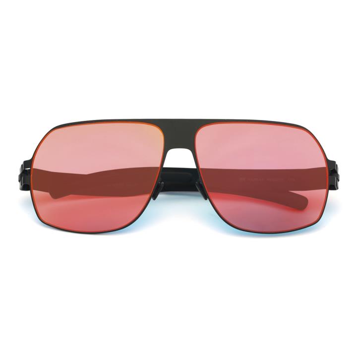 HAN RAZR-X9不锈钢防UV太阳眼镜-黑框炫彩橘片(HN53010L C1)