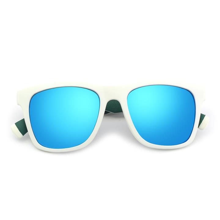 HAN塑钢防紫外线太阳镜-白框蓝色片(HD59108-S11)