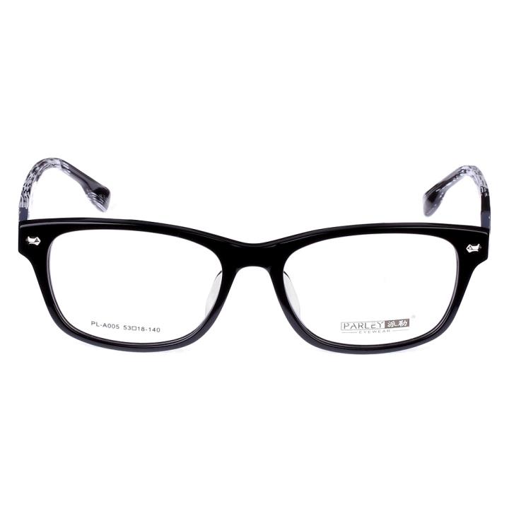 PARLEY派勒板材眼镜架-黑框条纹灰腿(PL-A005-C2)