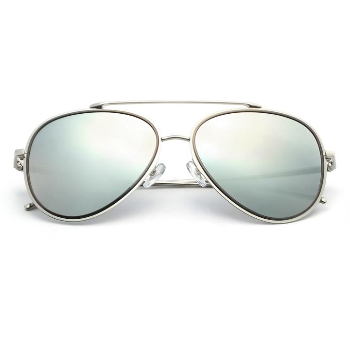 HAN SUNGLASSES不锈钢偏光太阳眼镜-银框银色片(HN52013L C2)