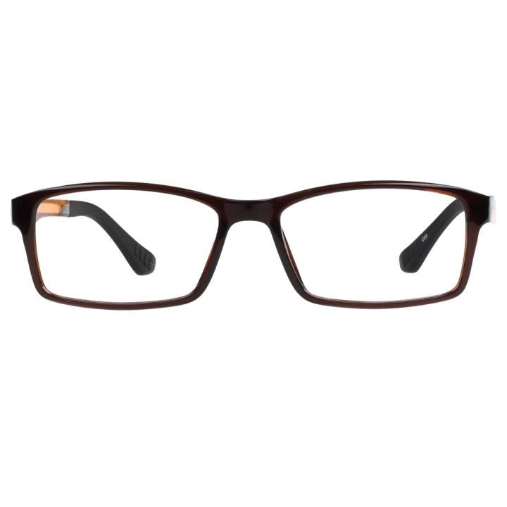 沃兰世奇TR90塑胶钛眼镜架-棕框黑棕腿(CY1254-C3)