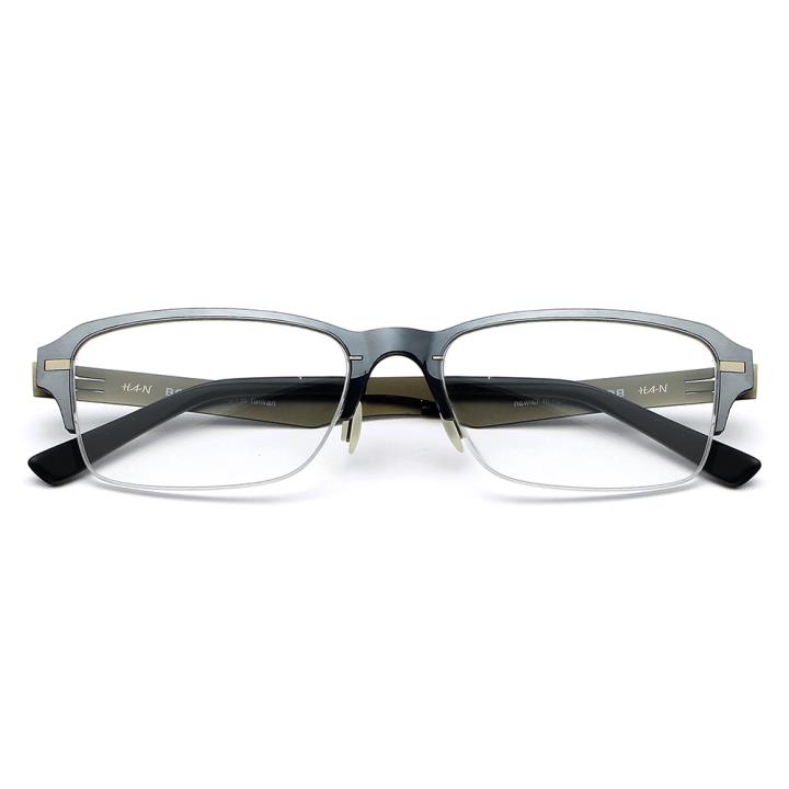 HAN尼龙不锈钢光学眼镜架-镜面黑(B1003-C4)