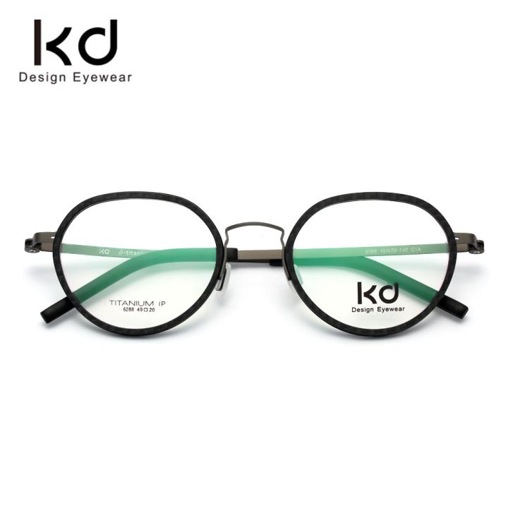 KD时尚光学眼镜架6288-C1A哑黑