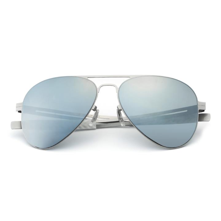 HAN Slimble不锈钢偏光太阳眼镜-银框水银膜片(HN53014M C4)