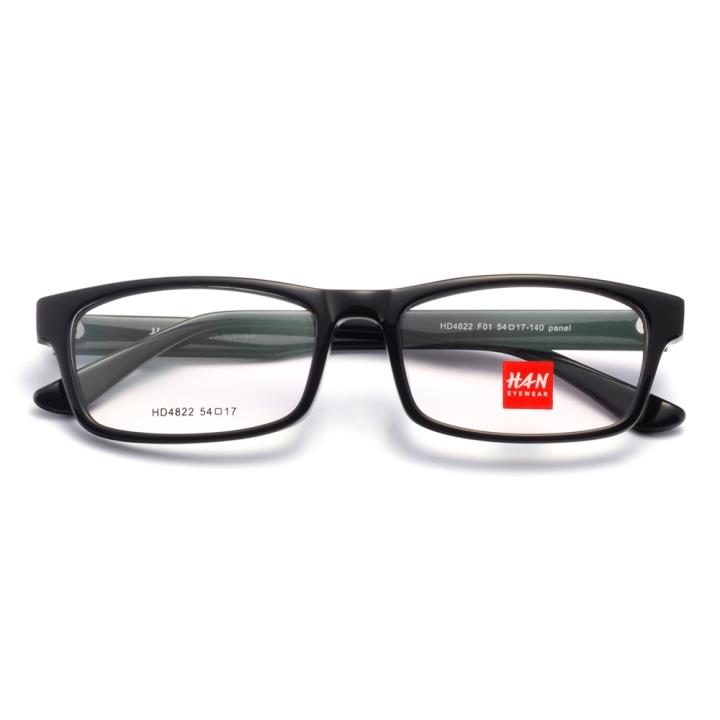 HAN板材近视眼镜架-亮黑(HD4822-F01)