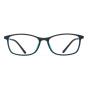 HAN 橡胶钛时尚光学眼镜架-黑蓝(6006-C1)