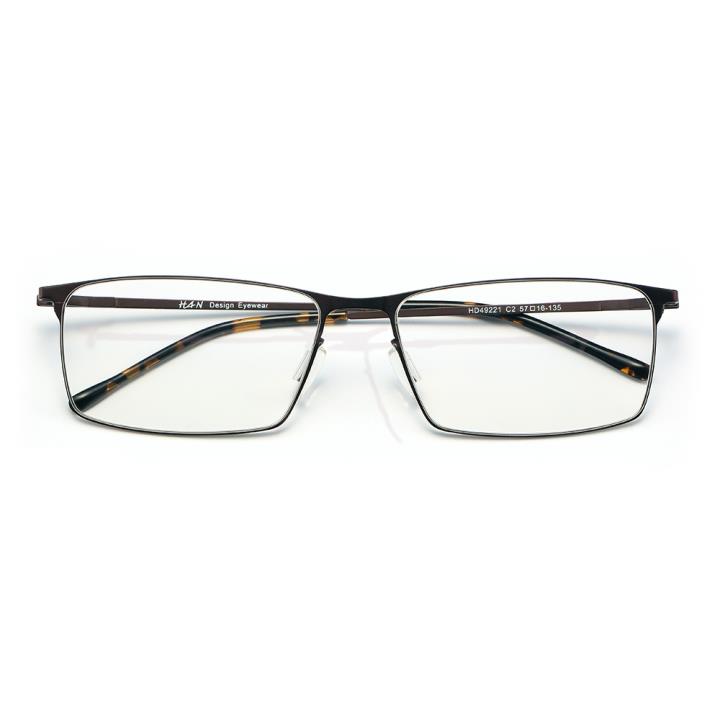 HAN 不锈钢光学眼镜架-棕色(HD49221-C2)