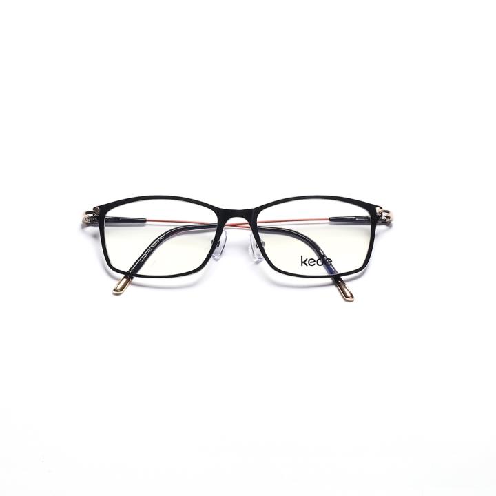 Kede时尚光学眼镜架Ke1449-F23  黑色+橙色