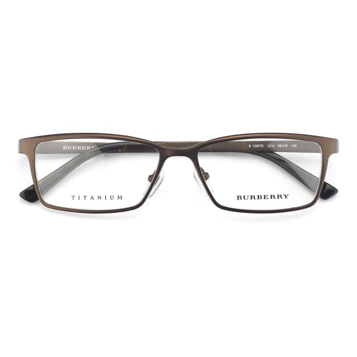 BURBERRY钛金属框架眼镜0BE1292TD 1212 56  棕色