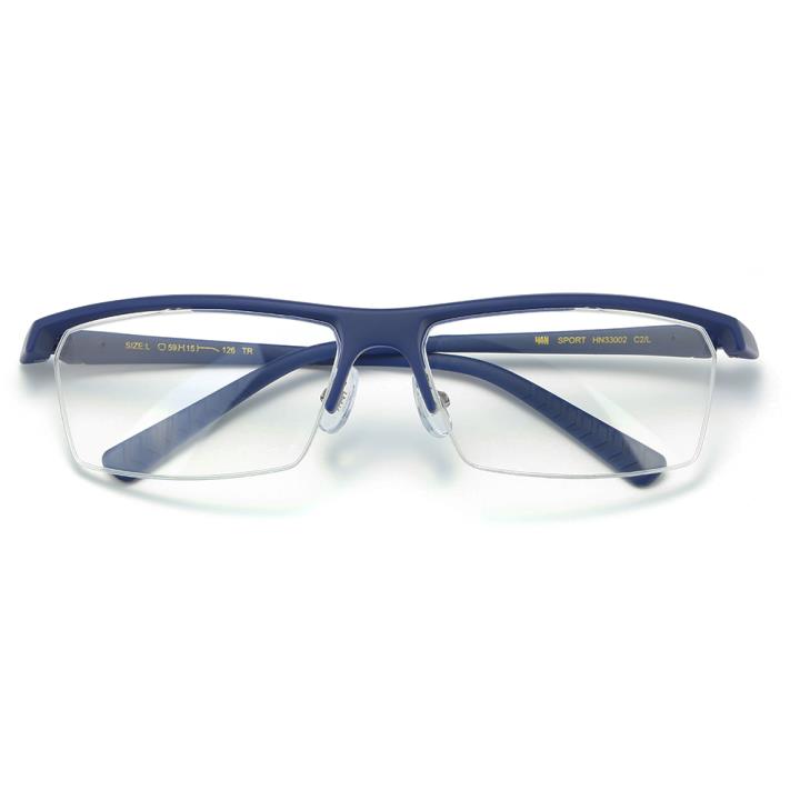 HAN SPORT 钛塑运动光学眼镜架-哑蓝(HN33002 C2/L)