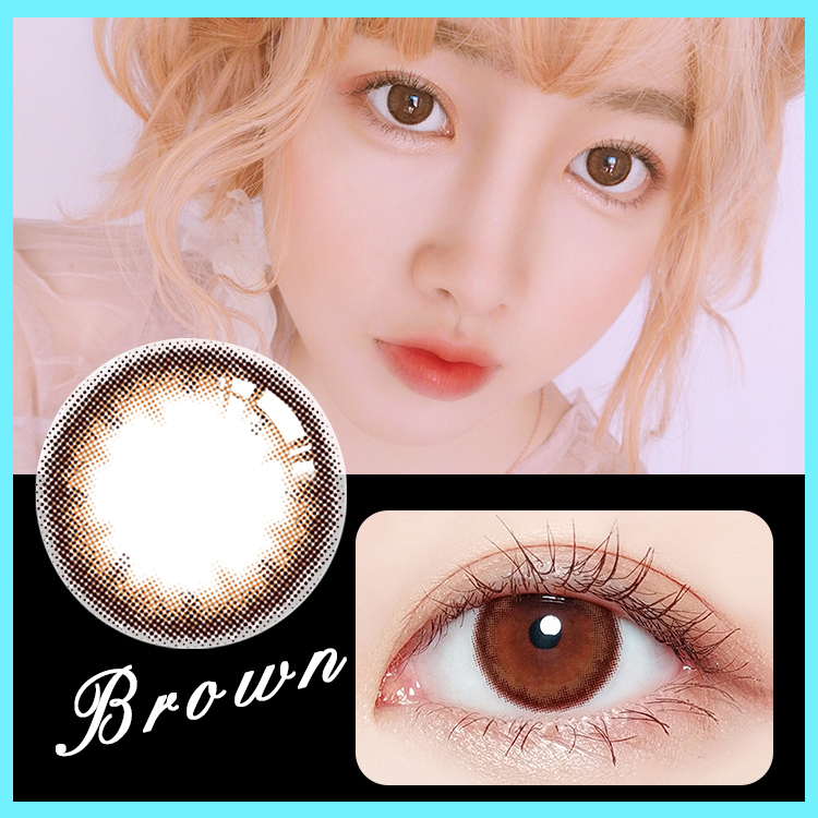 maxlook润妍半年抛彩色隐形眼镜1片装-brown(直邮)(一副请拍两盒)