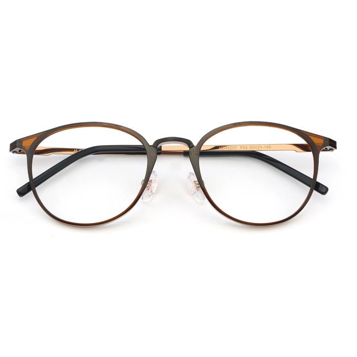 HAN MEGA-TR钛塑不锈钢光学眼镜架-复古棕色(HD49207-F04)