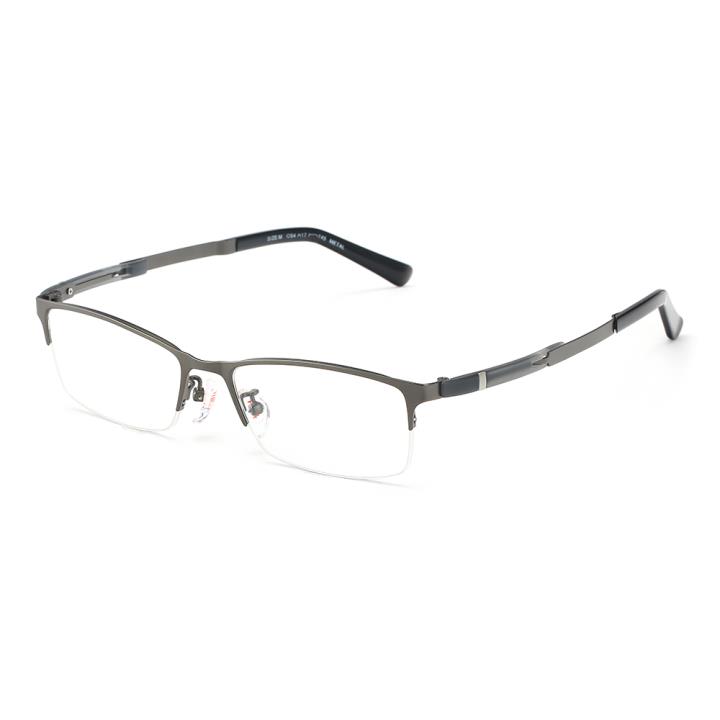 HAN COLLECTION不锈钢光学眼镜架-浅枪色(HN42047 C3/M)