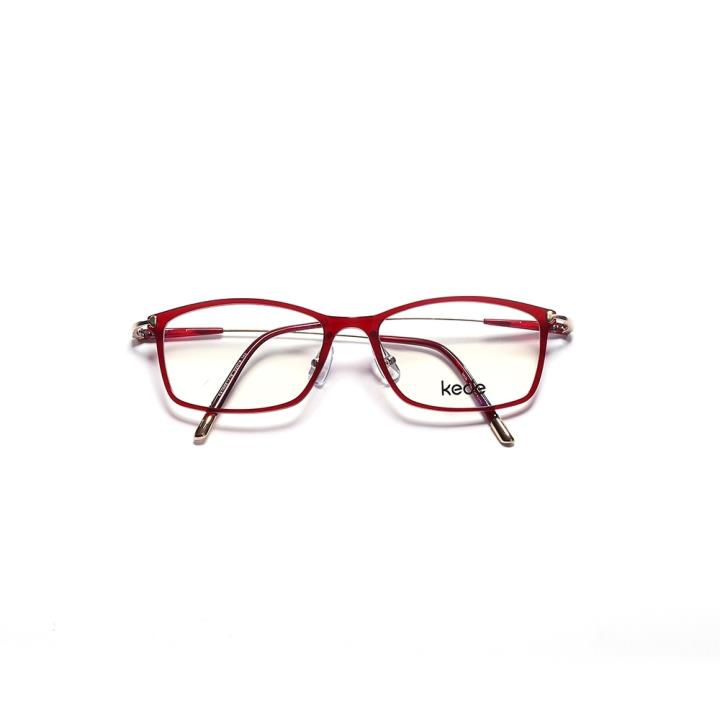 Kede时尚光学眼镜架Ke1449-F18  红色+金色