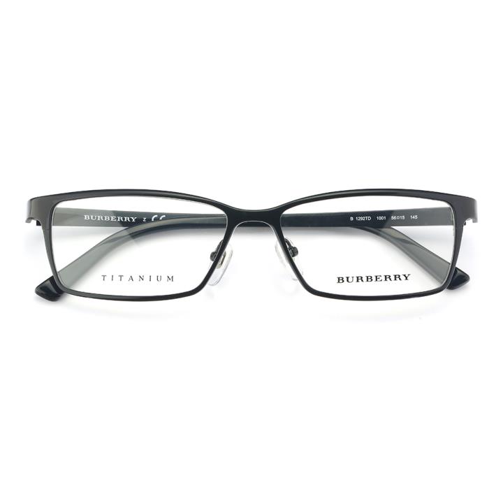 BURBERRY钛金属框架眼镜0BE1292TD 1001 56  黑色