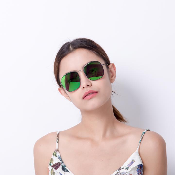 HAN SUNGLASSES防UV太阳眼镜HN52018M C1 金框绿色片