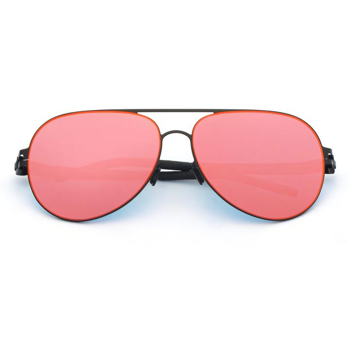 HAN RAZR-X9不锈钢防UV太阳眼镜-黑框炫彩橘片(HN53011L C2)