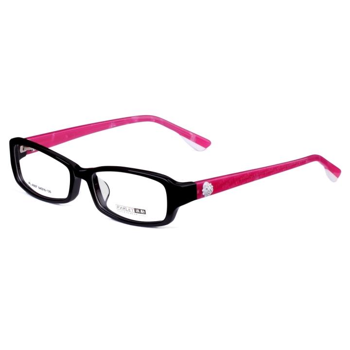 PARLEY派勒板材眼镜架-黑框红腿(PL-A007-C4)